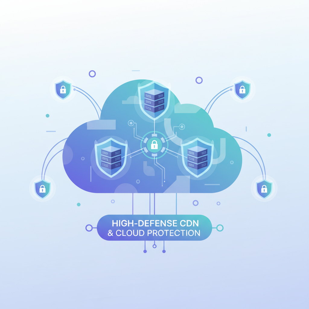 分布式高防CDN网络安全示意图