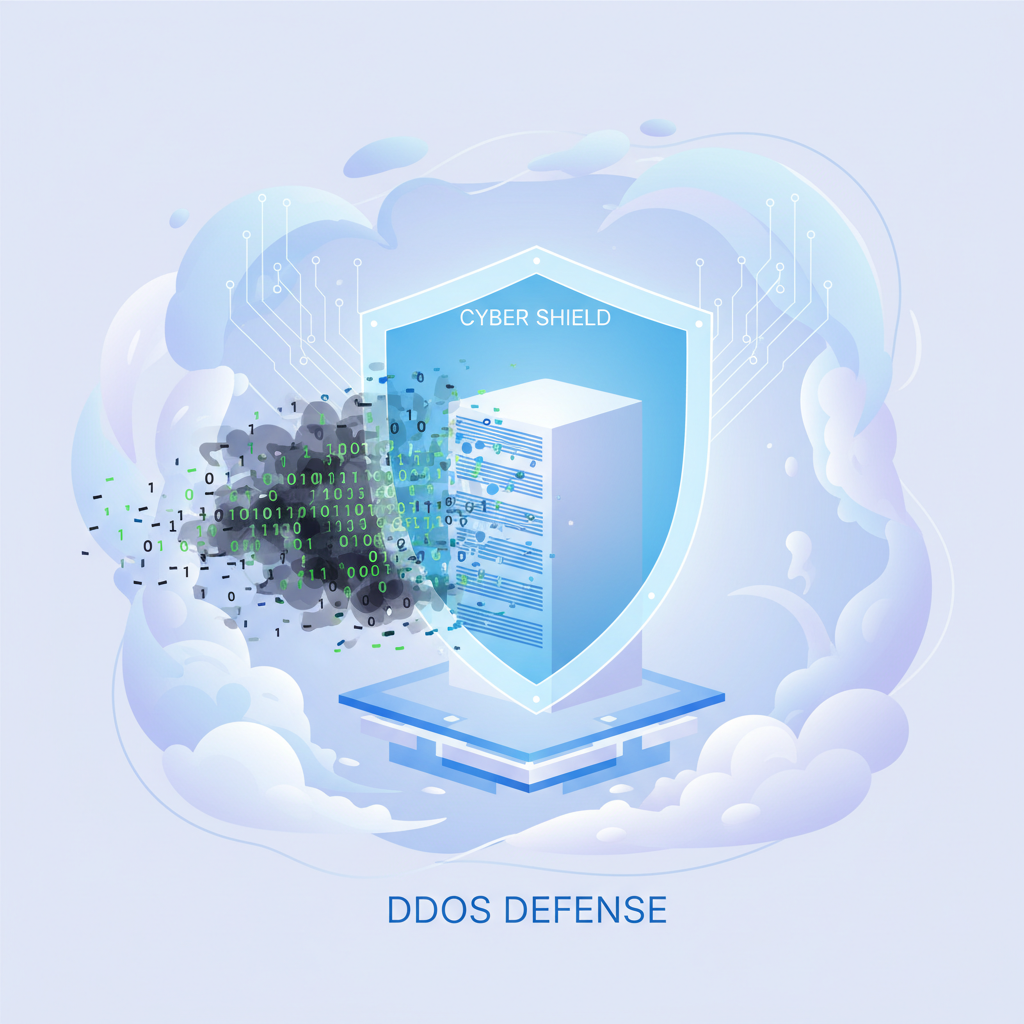 服务器被数字盾牌保护免受攻击